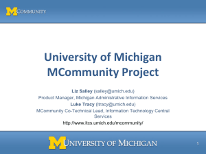 University of Michigan MCommunity Project