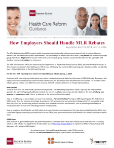 How Employers Should Handle MLR Rebates