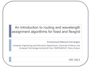 An introduction to routing and wavelength assignment algorithms