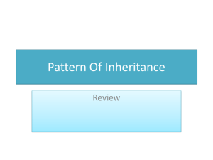Pattern Of Inheritance