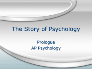AP Psych Prologue PowerPoint