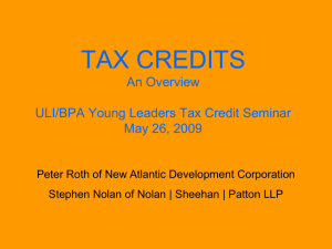 Tax Credits An Overview - Boston Preservation Alliance