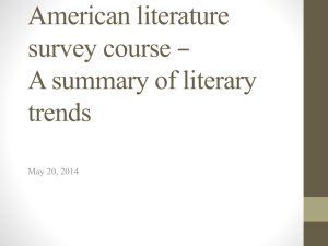 American literature survey course – A summary of the literary trends