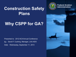 Construction Safety Plan - Association of California Airports
