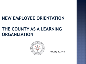 The County as a Learning Organization