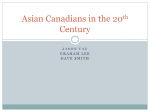 Asian-Canadians (Jason, David, Graham) - History