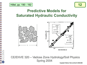 Predictive Models for Saturated Hydraulic Conductivity