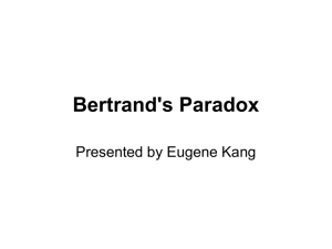 Bertrand's Paradox