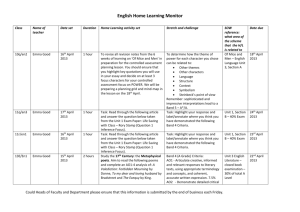 English Home Learning Monitor