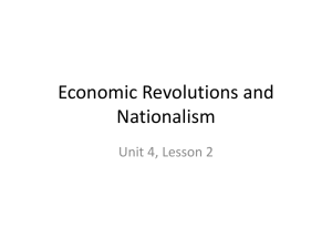 Economic Revolutions and Nationalism
