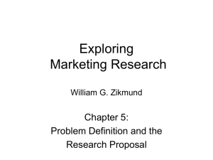 Chapter 5 - Exploring Marketing Research