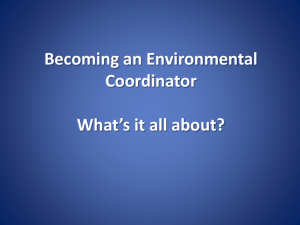 Environmental Coordinator Role
