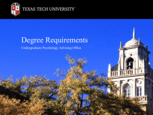 Degree Requirements - Texas Tech University Departments