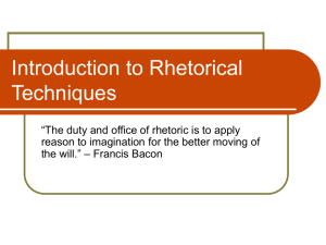 Introduction to Rhetorical Techniques