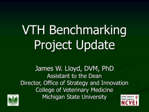 VTH Benchmarking Project Update