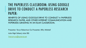 Google Docs provides many ways to go paperless through sharing