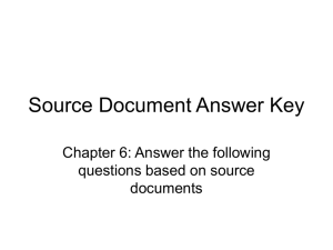 Source Document Answer Key