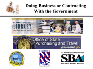 Doing Business or Contracting With the Government