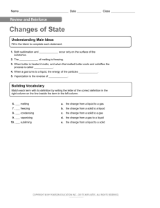 Changes of State Understanding Main Ideas