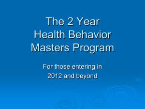 The 2 year HB masters program