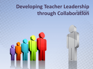 Building Teacher Leadership - West Virginia Department of Education