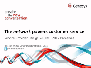 Benefits of Genesys within IP transformation for network and IT
