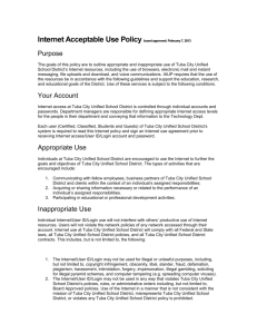 SY 15/16 Internet Acceptable Use Policy