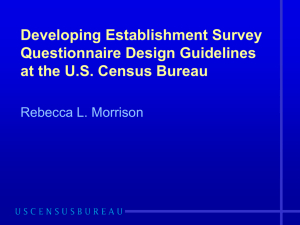 Developing Establishment Survey Questionnaire Design Guidelines