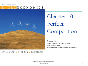 Chapter 10: Perfect Competition