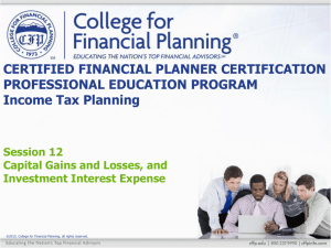 Net Capital Gain or Loss - College for Financial Planning