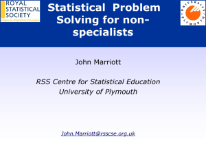 Using a problem-solving approach in teaching statistics to non