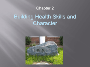 Building Health Skills and Character
