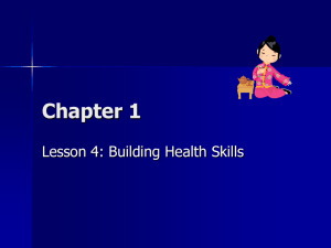 Lesson 4 Building Health Skills