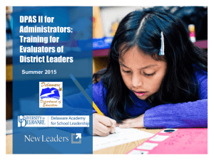 NEW LEADERS CHARLOTTE - Delaware Department of Education