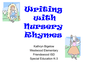 Writing with Nursery Rhymes