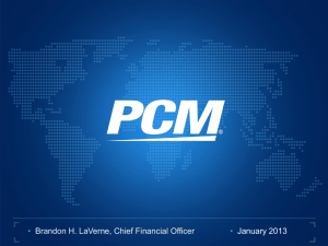 PCM IR Presentation - January 2013 (PPT)
