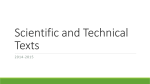 Scientific and Technical Texts
