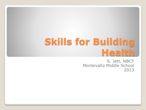 Lesson 2 – Skills for Building Health