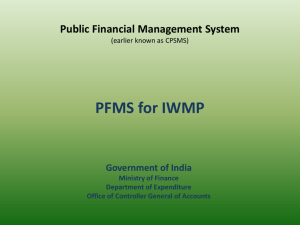 Plan Accounting and Public Finance Management System (Central