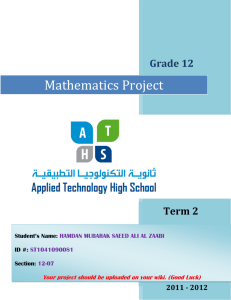 answer of math project