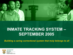 INMATE TRACKING SYSTEM TRANSCEIVER UNIT
