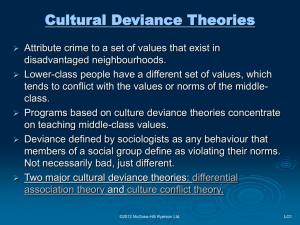 Cultural Deviance Theories - McGraw-Hill