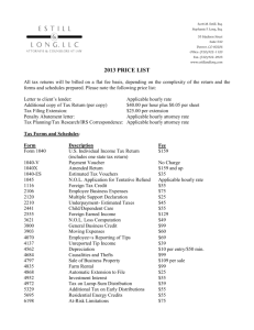 2013 price list - Estill & Long, LLC
