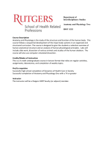 RU Anatomy Physiology Two - Rutgers: School of Health Related