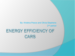 Energy Efficiency of Cars