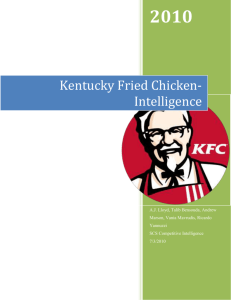Kentucky Fried Chicken- Intelligence - CI