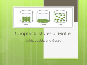 Chapter 5: States of Matter