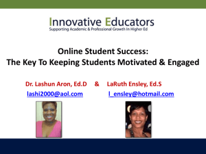 Online Student Success: The Key To Keeping