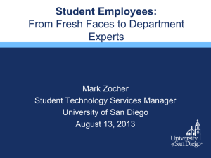 Student Employees- From Fresh Faces to Department