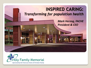 Holy Family Memorial - University of Michigan School of Public Health